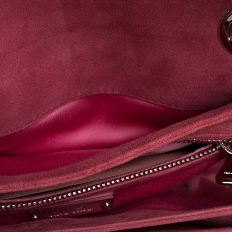 Pre Owned Miu Miu Pink Matelassé Velvet Small Club Shoulder Bag