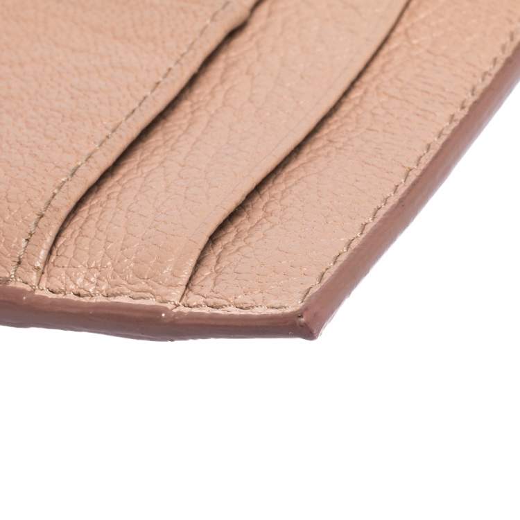 Pre Owned Miu Miu Light Pink Leather Madras Zip Wallet