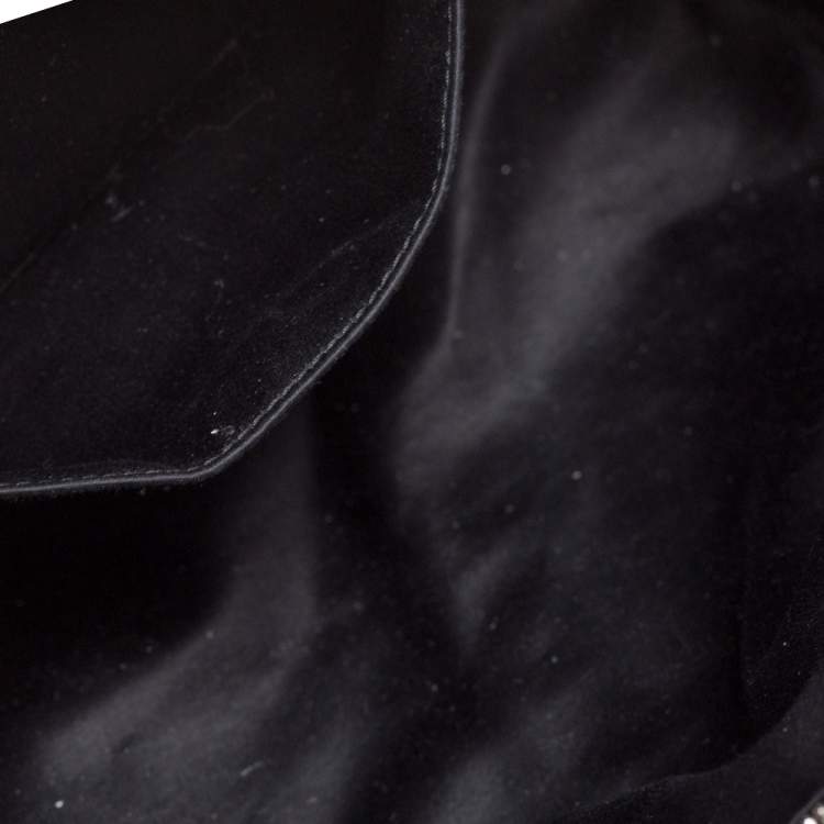 Pre Owned Miu Miu Black Leather Double Pocket Boston Bag