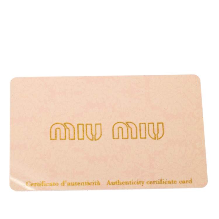 Pre Owned Miu Miu Beige Matelassé Leather Flap Clutch 