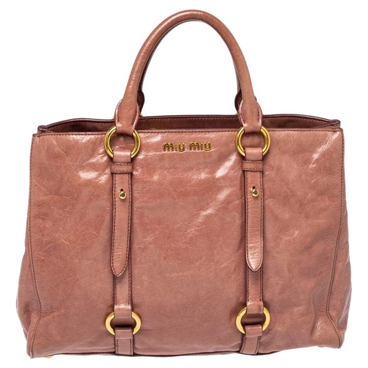 Miu Miu, Bags, Miu Miu Vitello Shine Trapu Shoulder Bag Rr937