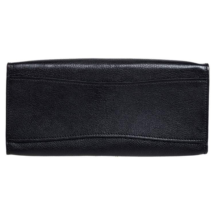 Pre Owned Miu Miu Black Madras Leather Click Braided Top Handle Bag