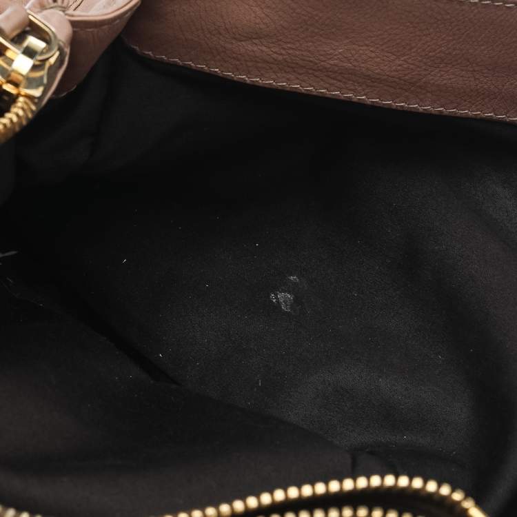 Pre Owned Miu Miu Beige Leather Satchel