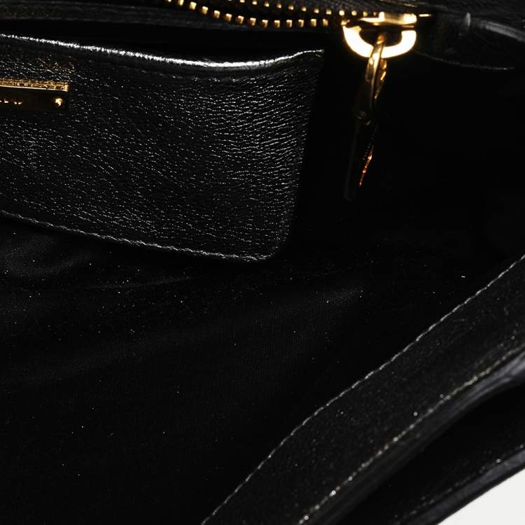 Pre Owned Miu Miu Metallic Silver /Grey Leather Crossbody Bag