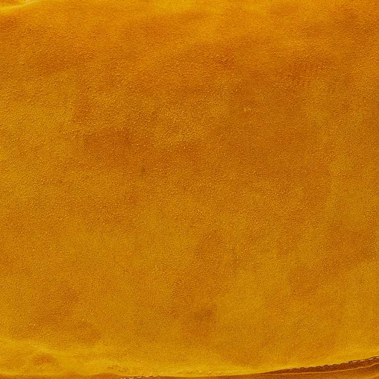 Pre Owned Miu Miu Yellow Suede Fringe Hobo