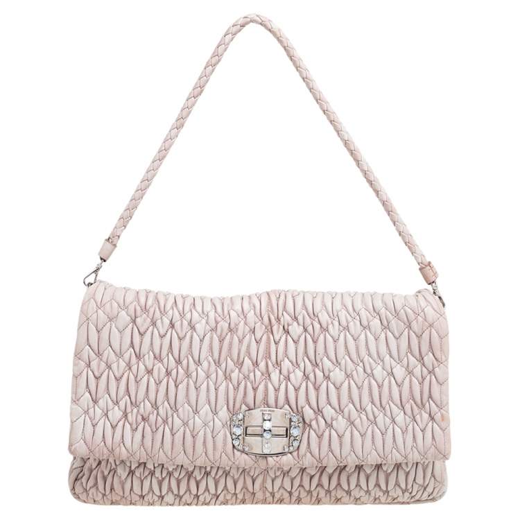 Miu Miu Shoulder Bags Outlet Genuine - Nappa Leather White