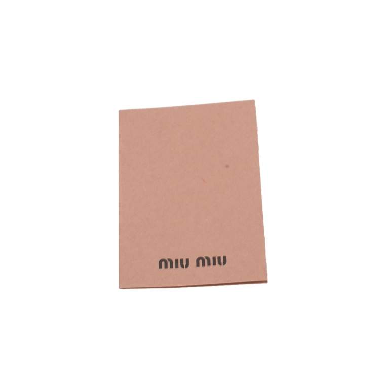 Pre Owned Miu Miu Coral Orange Leather Bow Kiss Lock Clutch