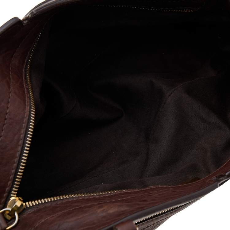 Pre Owned Miu Miu Brown Leather Shoulder Bag