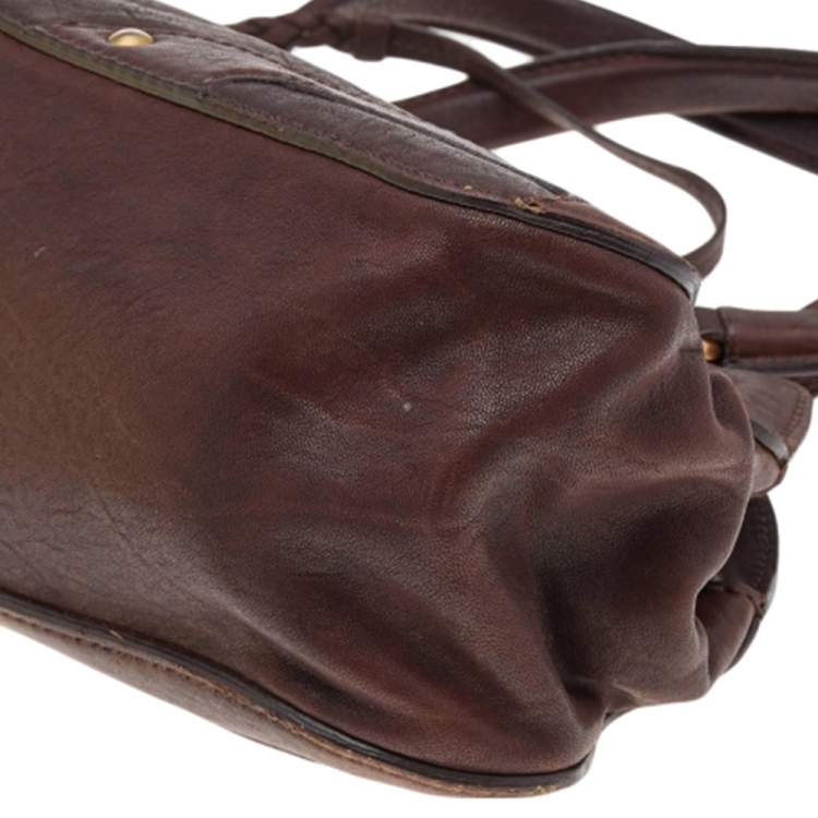 Pre Owned Miu Miu Brown Leather Shoulder Bag
