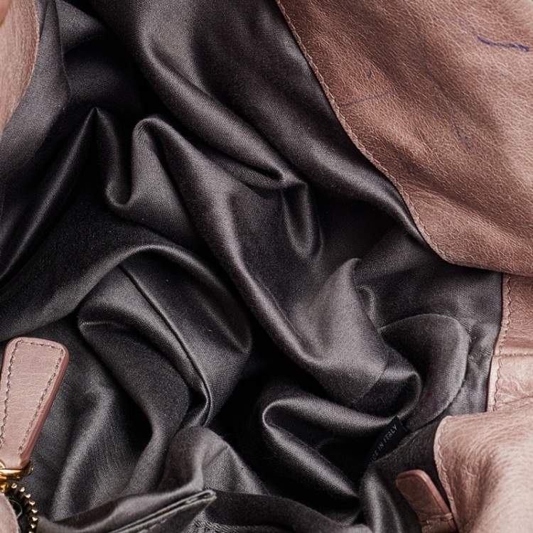 Pre Owned Miu Miu Beige Vitello Lux Leather Large Bow Satchel