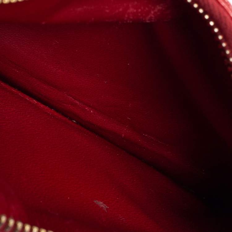 Pre Owned Miu Miu Multicolor Leather Zip Card Holder