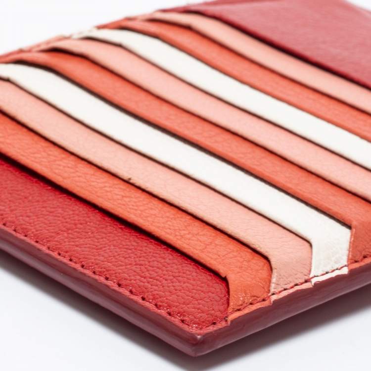 Pre Owned Miu Miu Multicolor Leather Zip Card Holder