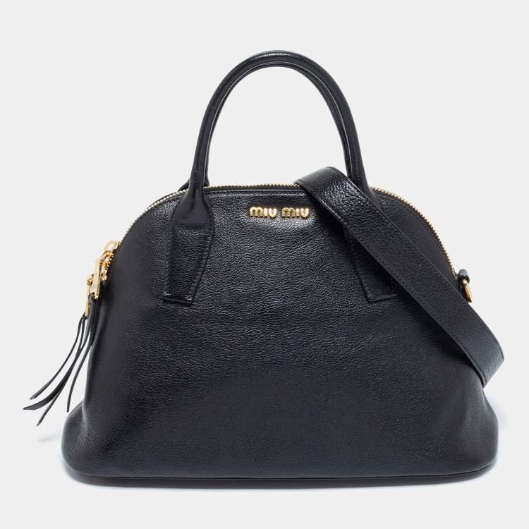 Leather handbag Miu Miu Black in Leather - 36903654