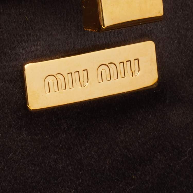Pre Owned Miu Miu Pink Leather Chain Clutch