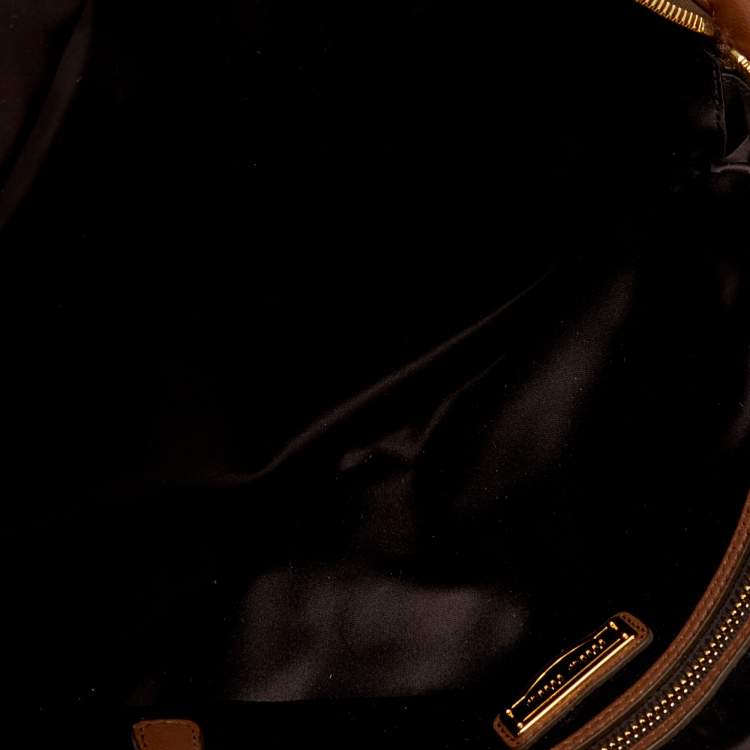 Pre Owned Miu Miu Brown Leather Zip Satchel
