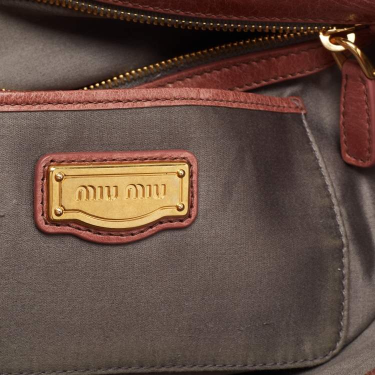 Pre Owned Miu Miu Metallic Two Tone Sequins Clutch