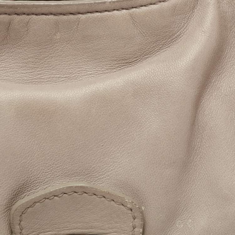 Pre Owned Miu Miu Beige Matelasse Leather Sacca 2 Shoulder Bag
