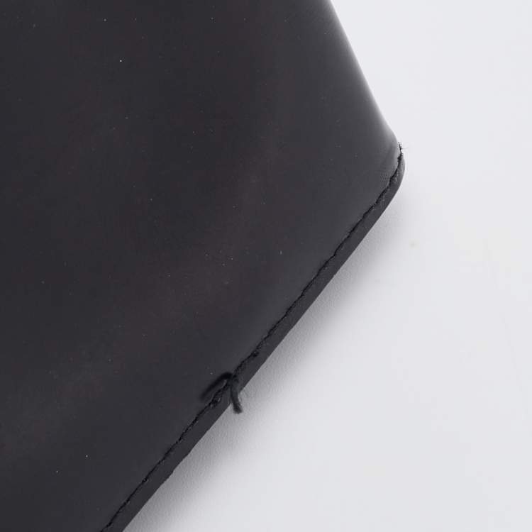 Pre Owned Miu Miu Black Matte Leather Continental Wallet