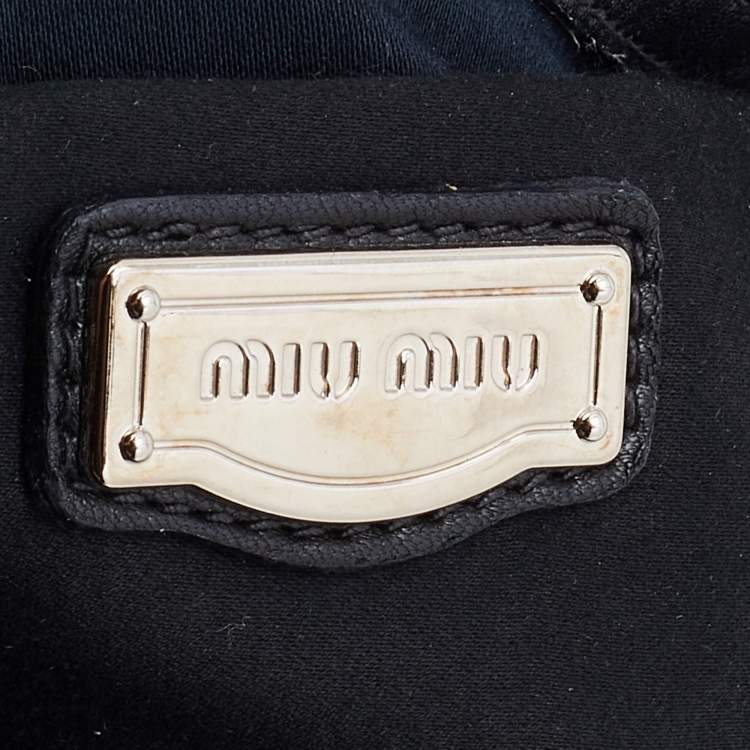 Pre Owned Miu Miu Black Patent Leather Tote