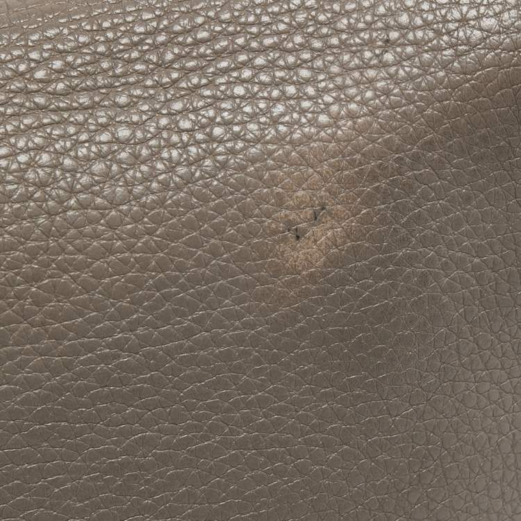 Pre Owned Miu Miu Grey Leather Flap Shoulder Bag