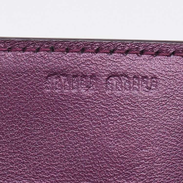 Pre Owned Miu Miu Purple Patent Leather Continental Wallet