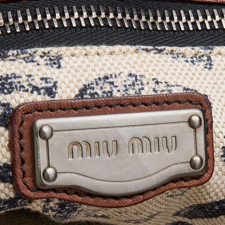 Pre Owned Miu Miu Brown Leather Shoulder Bag