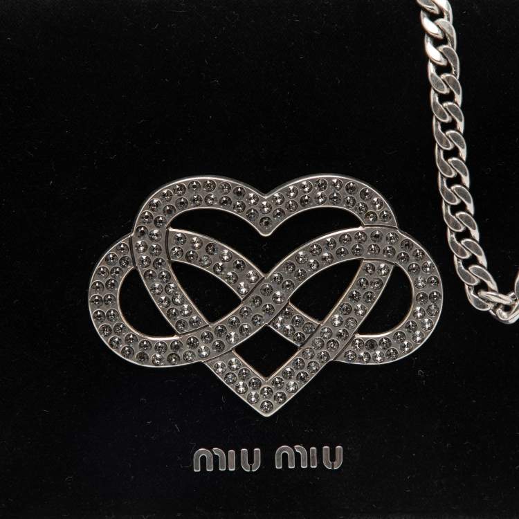 Pre Owned Miu Miu Black Velvet Embellished Shoulder Bag