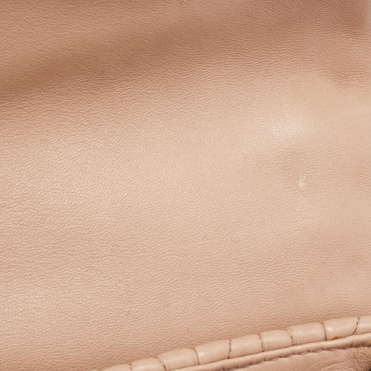 Pre Owned Miu Miu Beige Matalasse Leather Flap Crossbody Bag
