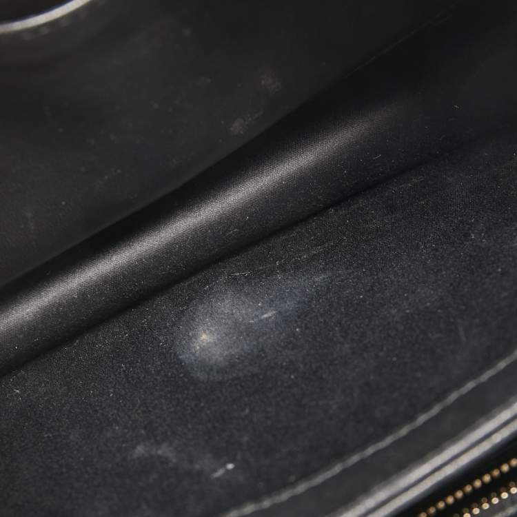 Pre Owned Miu Miu Black Matelassé Leather Confidential Shoulder Bag