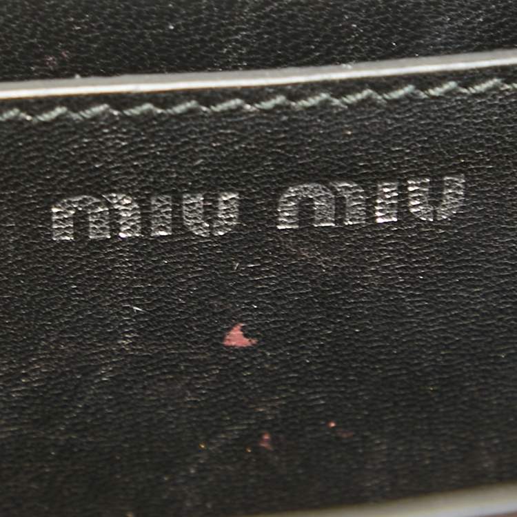Pre Owned Miu Miu Pink Patent Leather Pushlock Flap Chain Crossbody Bag