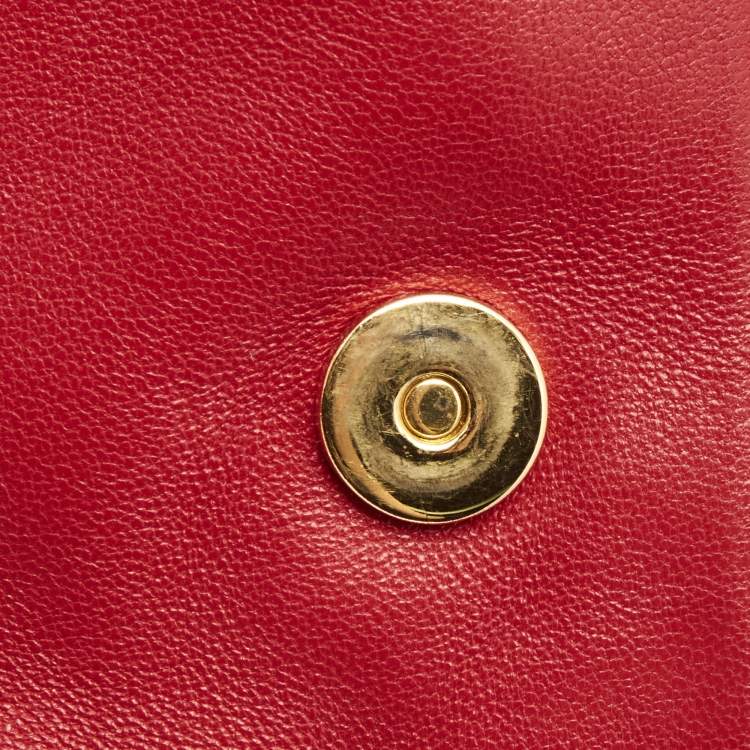 مملوكة مسبقًا Miu Miu Red Matelasse Leather Shoulder Bag