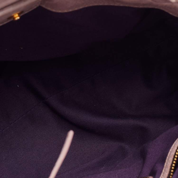 Pre Owned Miu Miu Pink Vitello Lux Gathered Leather Satchel 