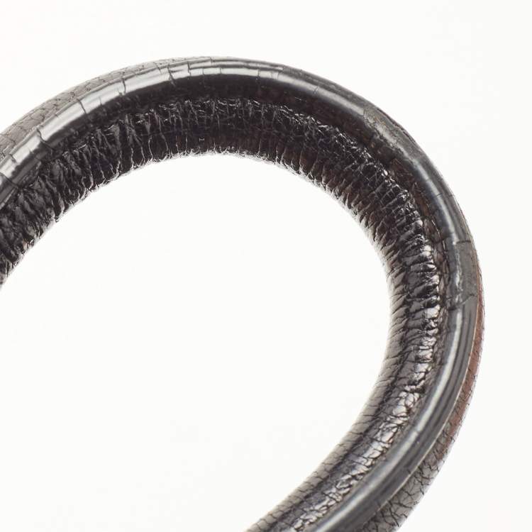 Pre Owned Miu Miu Black Madras Leather Zip Tote