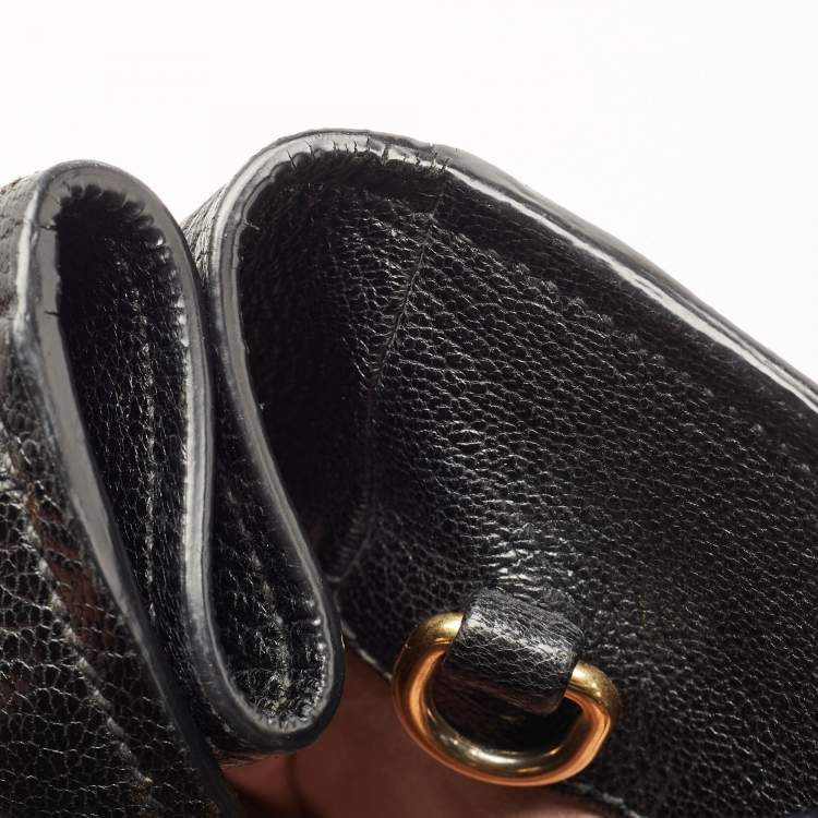 Pre Owned Miu Miu Black Madras Leather Zip Tote