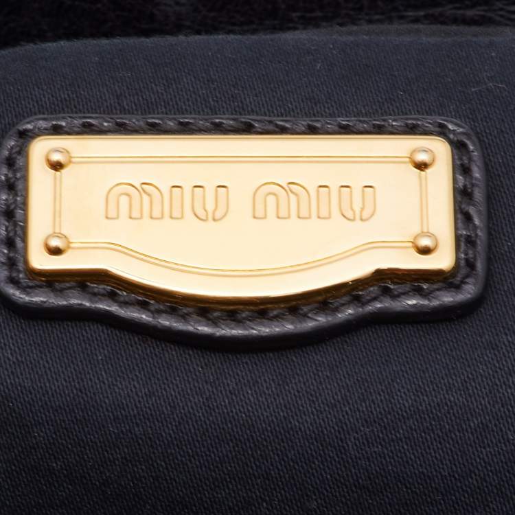 Pre Owned Miu Miu Multicolor Paillette Sequins Turnlock Top Handle Bag