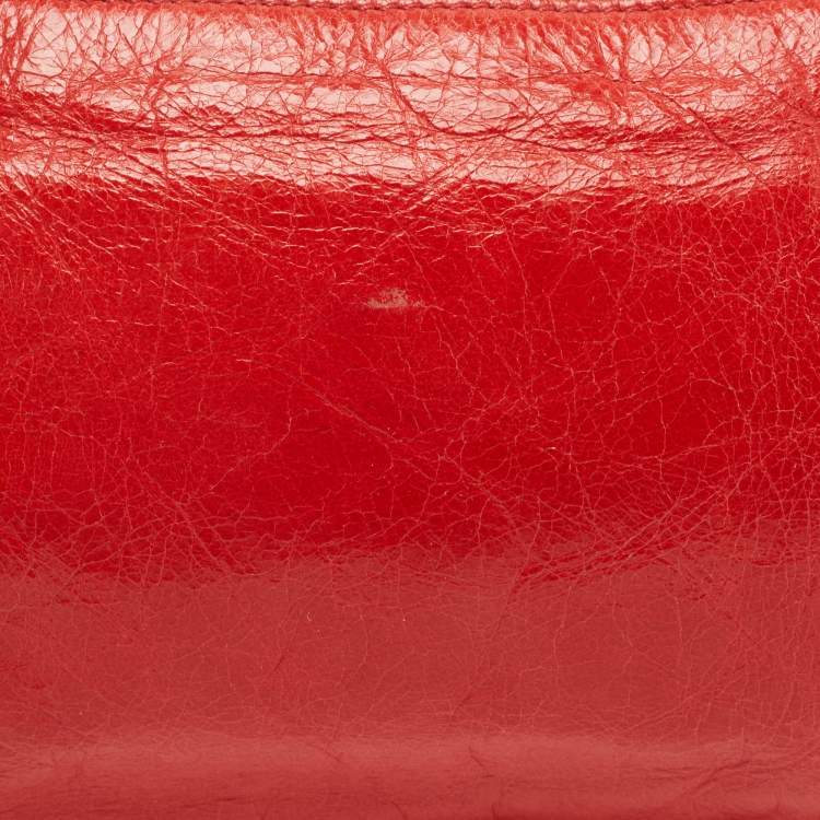 Pre Owned Miu Miu Red Vitello Lux Leather Bow Pochette Bag
