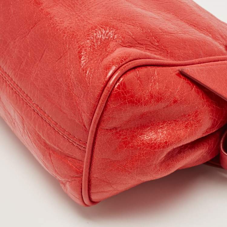Pre Owned Miu Miu Red Vitello Lux Leather Bow Pochette Bag