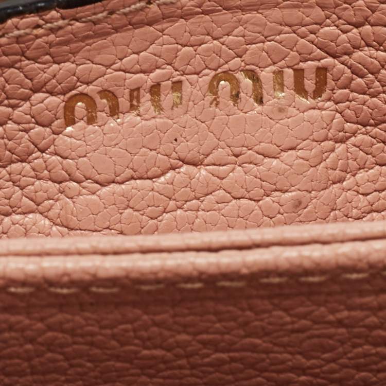 Pre Owned Miu Miu Black/Cream Lizard Flap Card Case