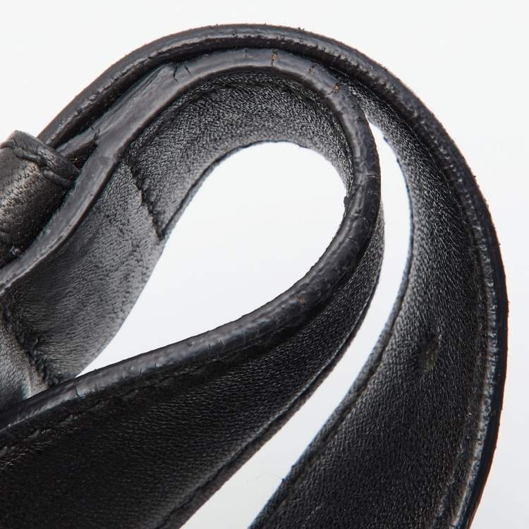 Pre Owned Miu Miu Black Matelasse Leather Fold Over Zip Tote