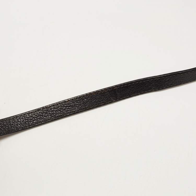 Pre Owned Miu Miu Black Madras Leather Pushlock Tote