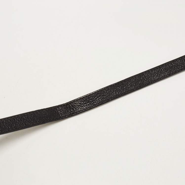 Pre Owned Miu Miu Black Madras Leather Pushlock Tote