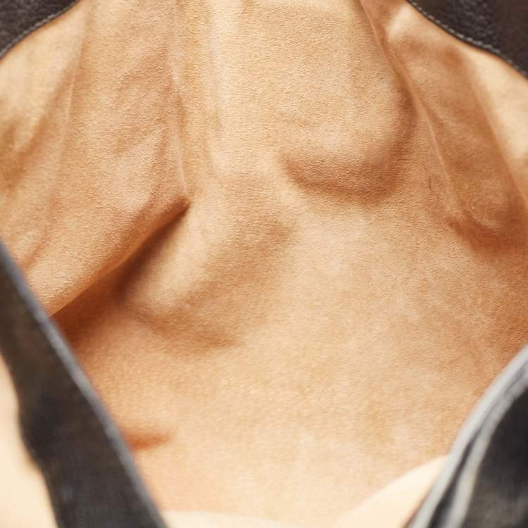 Pre Owned Miu Miu Black Madras Leather Pushlock Tote