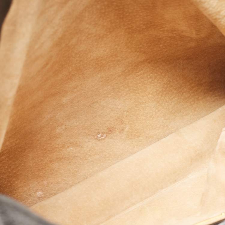 Pre Owned Miu Miu Black Madras Leather Pushlock Tote