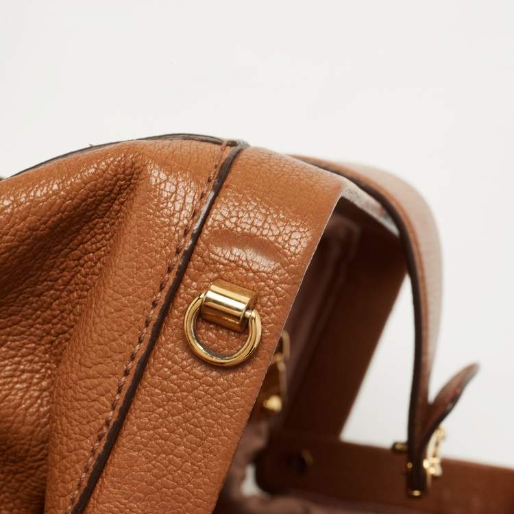 Pre Owned Miu Miu Brown Leather Doctor Frame Bag  