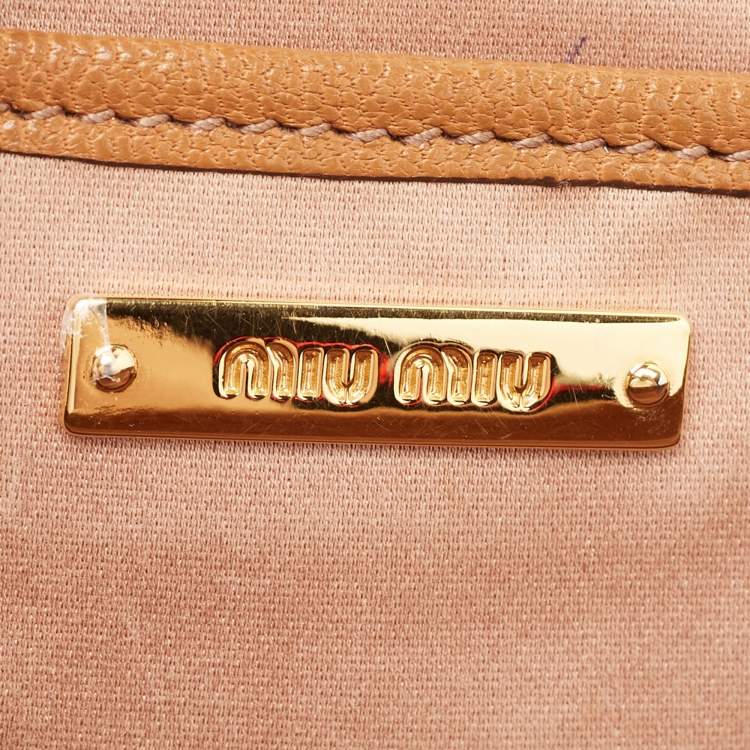 Pre Owned Miu Miu Brown Leather Doctor Frame Bag  