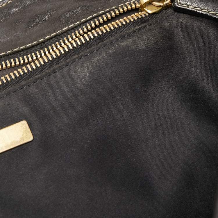 Pre Owned Miu Miu Black Leather Flap Shoulder Bag