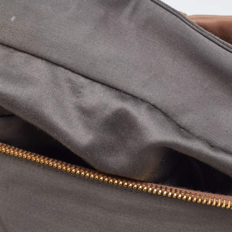 Pre Owned Miu Miu Beige Leather Shoulder Bag