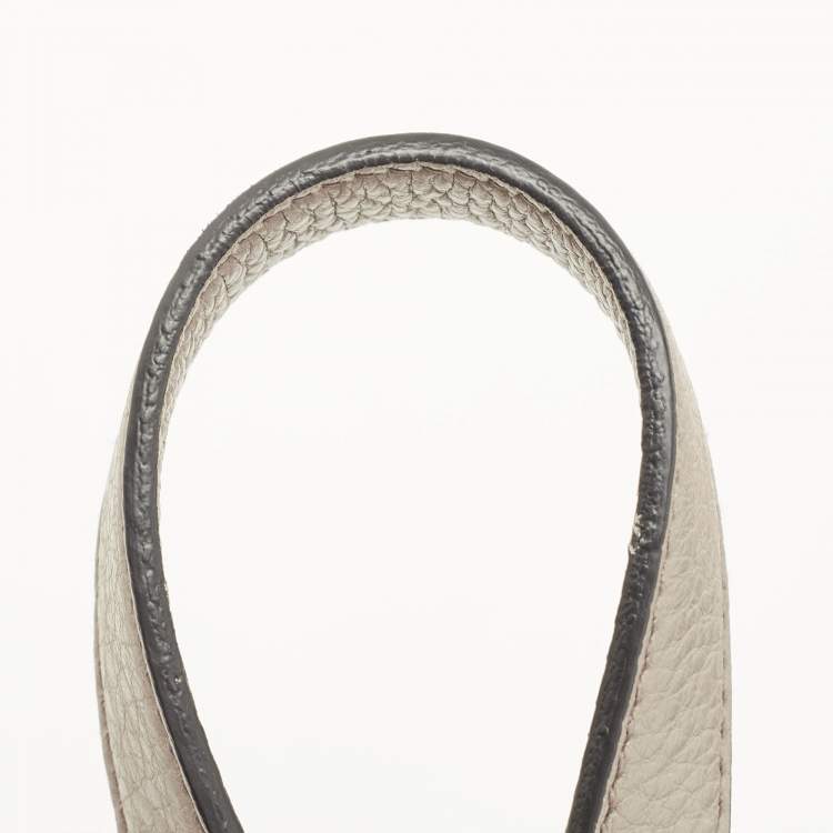 Pre Owned Miu Miu Grey Vitello Phenix Madras Leather Push Lock Flap Crossbody Bag
