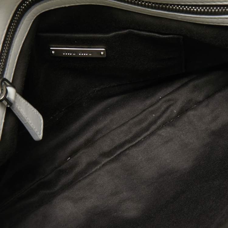 Pre Owned Miu Miu Off White Matelassé Leather Crystal Cloqué Flap Shoulder Bag