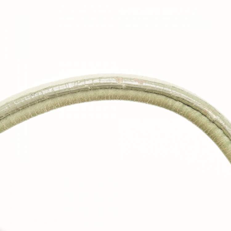 Pre Owned Miu Miu Mint Green Leather Lily Distressed Satchel